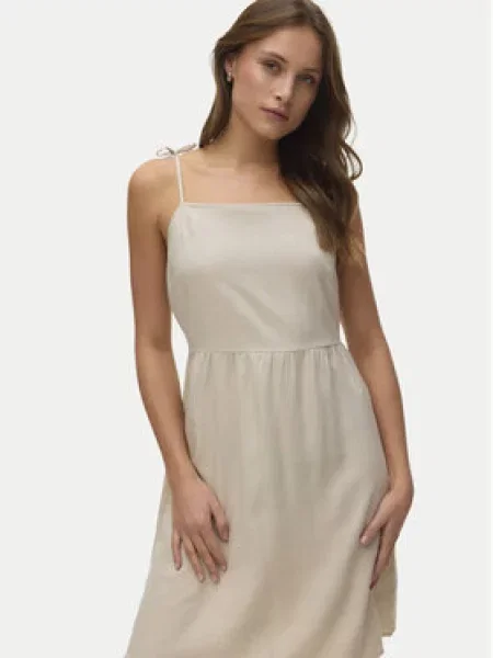 Letní šaty Vero Moda béžové