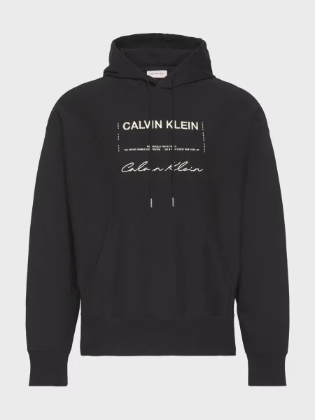 Махрове худі Calvin Klein Jeans чорне