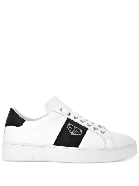 Sneakerși Philipp Plein din piele alb