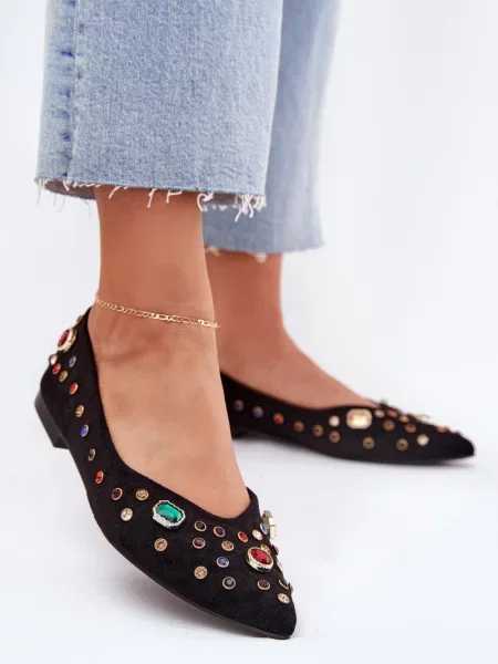 Балеринки Boto с кристали черно