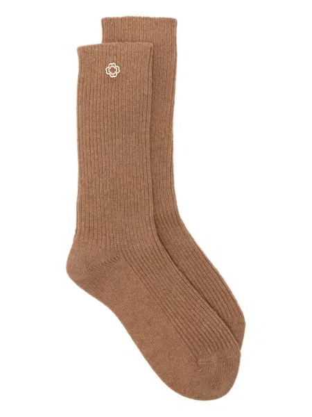 Șosete Maje cu model floral maro