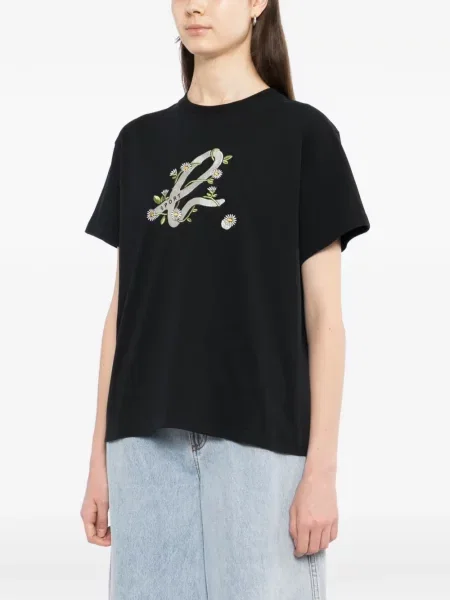 Marškinėliai Sport B. By Agnès B. su autografu juoda