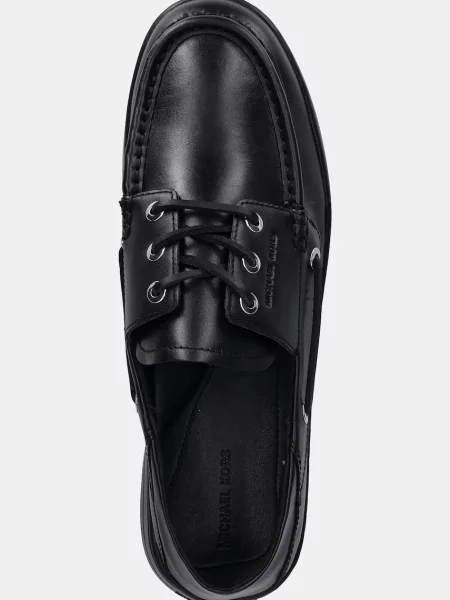 Кожаные мокасины Michael Kors без шнуровки черные