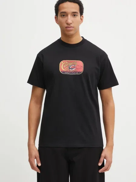 Carhartt WIP tricou din SS Sardinas T-Shirt cu imprimeu negru