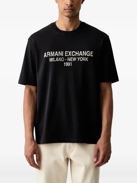 Tricou Armani Exchange cu imagine negru