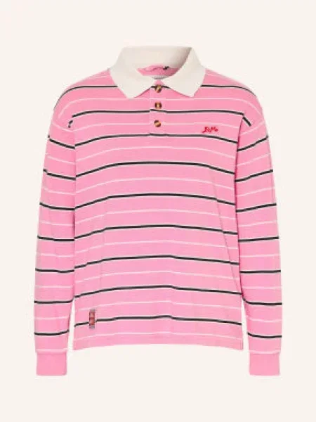 Damson Madder. Koszulka Polo Z Dzianiny Remie rosa czarna