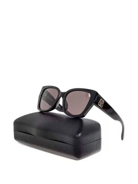 Квадратни слънчеви очила Balenciaga Eyewear с автограф черно