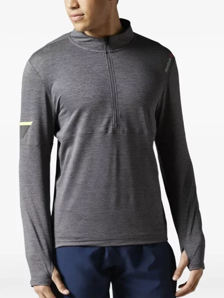 Lung hanorac cu fermoar Reebok gri