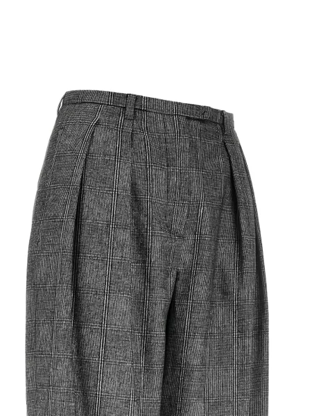 Hlače Emporio Armani karirane crna