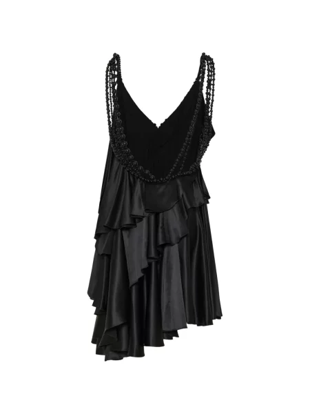 Rochie Balmain cu volane negru