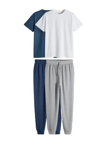 The Set Haine de casă albastru marin / gri deschis alb