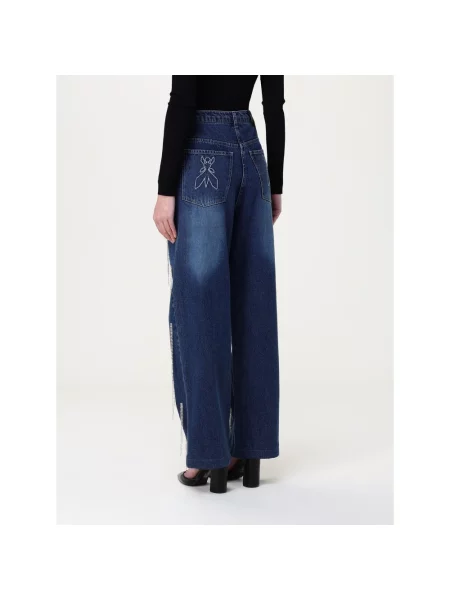 Patrizia Pepe jeansy high waist niebieskie