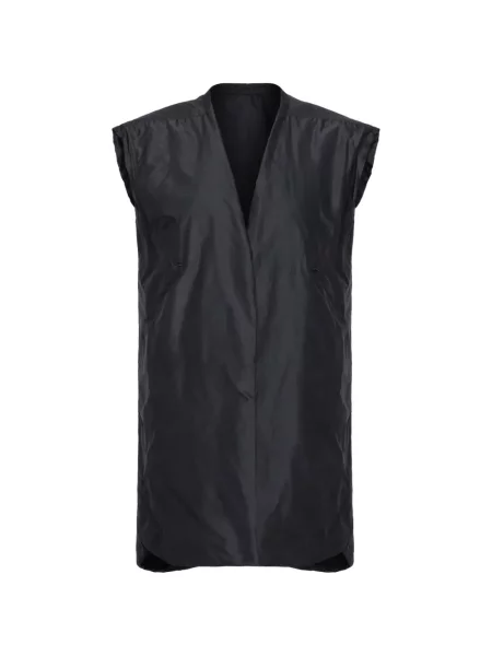 Geacă Rick Owens cu decolteu în V negru