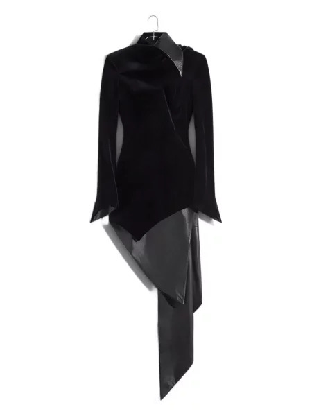Rochie Mugler de catifea de costum negru
