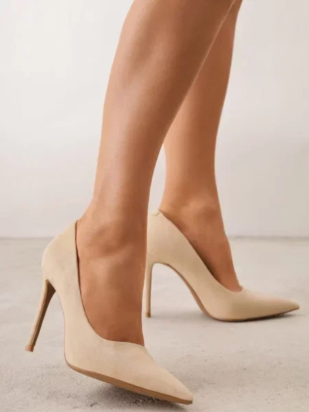 Pantofi stiletto Alaria închis bej
