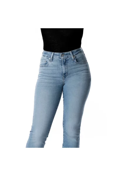 Levi's jeansy HIGH RISE BOOTCUT high waist niebieskie
