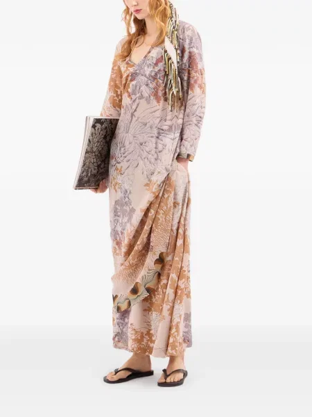 Rochie midi Pierre-louis Mascia cu model floral până la genunchi de costum