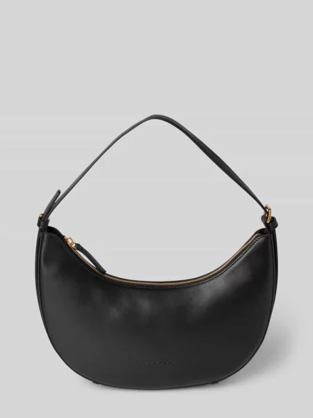 Torba z uchwytami z naturalnej skóry bydlęcej Marc O'polo czarna