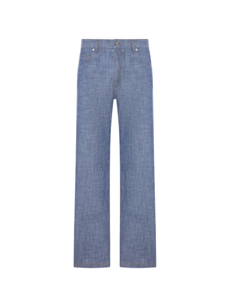 Pantaloni Fendi cu autograf albastru