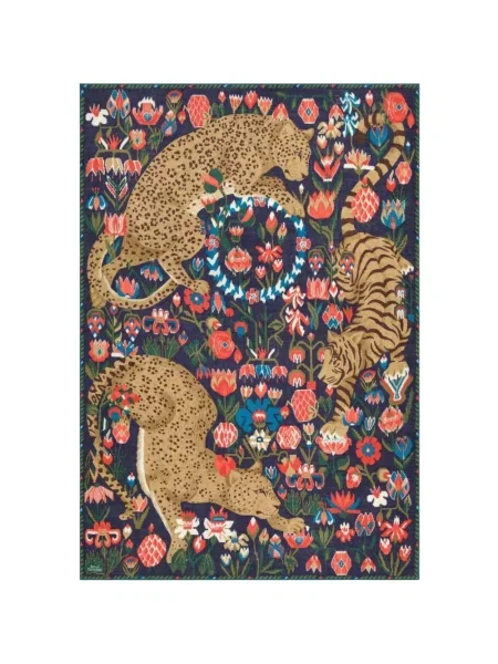 Grafički šal Inoui Editions s printom plava