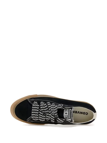 Sneakerși Converse Chuck Taylor All Star din piele de căprioară alergare cu platformă negru