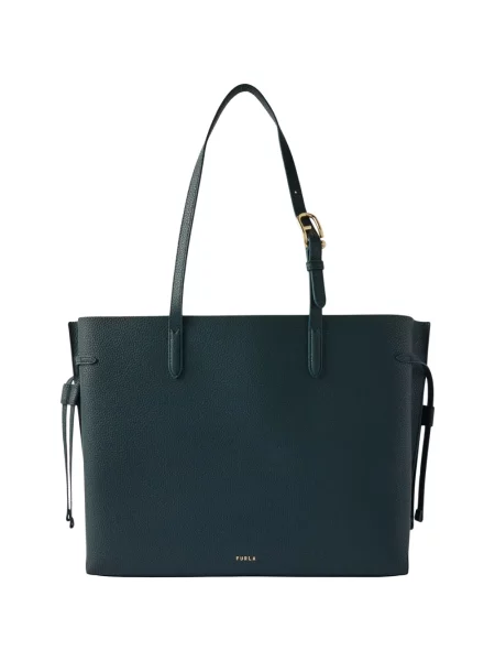 Geantă shopper Furla din piele verde