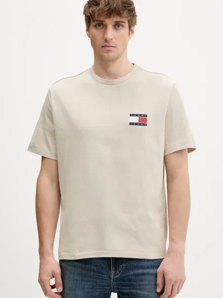 Tommy Jeans tričko béžová