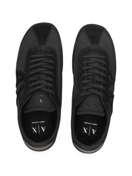 Sneakerși Armani Exchange cu autograf negru