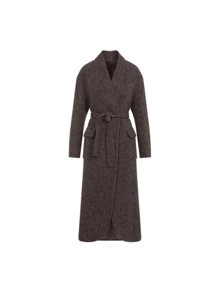 Płaszcz Brunello Cucinelli wełniany brązowy