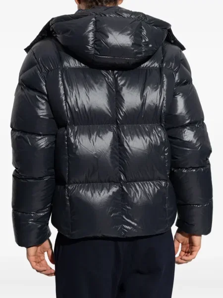 Geacă Moncler cu glugă negru