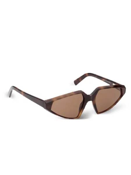 Ochelari de soare Sportmax cu imprimeu geometric maro