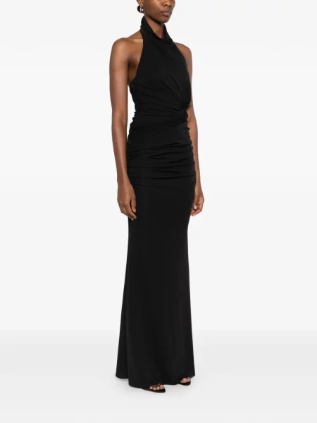 Rochie maxi The Andamane drapată de costum negru