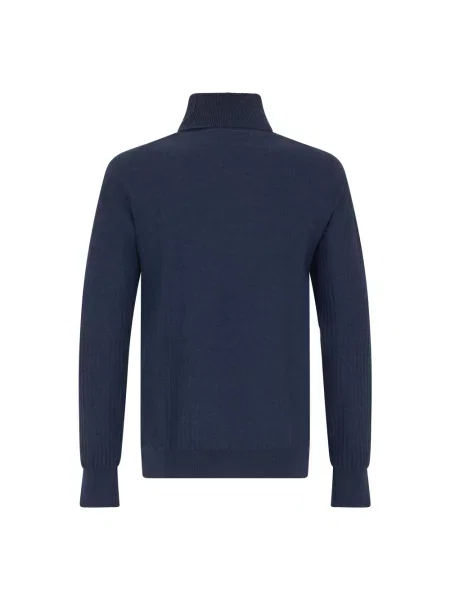 Sweter Roberto Collina niebieski