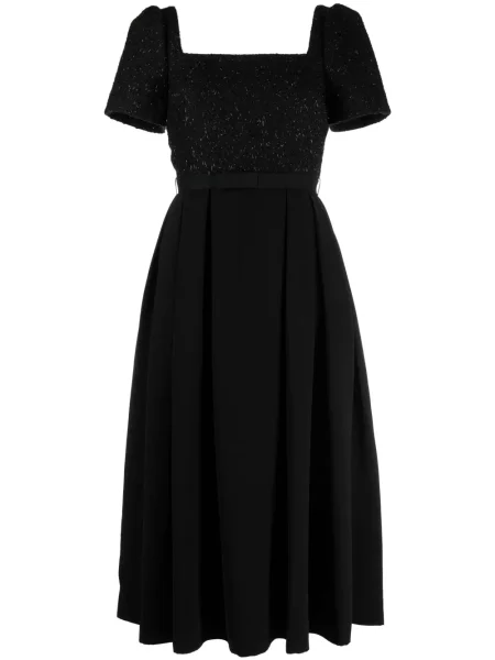 Rochie midi Self-portrait până la genunchi de costum negru