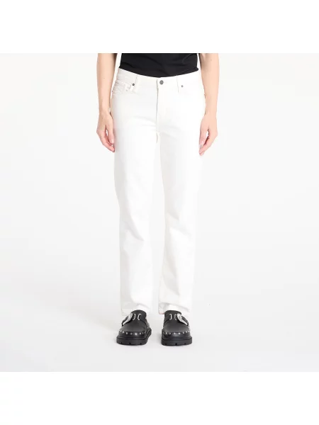 Панталони Guess Jeans Mid Rise Stra White 28 бяло