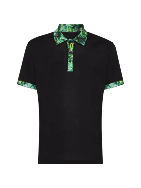 Tricou polo Billionaire cu imagine negru