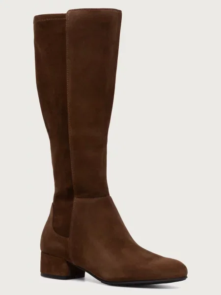 Dune London cizme pentru femei din nubuck Tayla maro