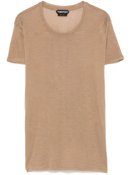 Przezroczysta koszulka Tom Ford brązowa