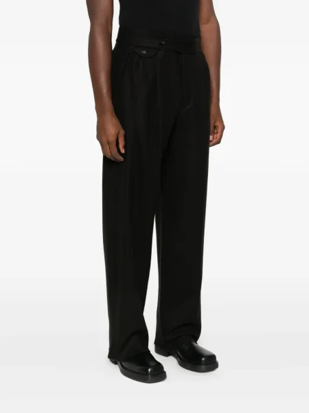 Plisuoti kelnės Emporio Armani juoda