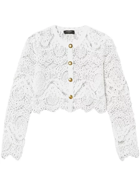 Geacă Twinset tricotate alb