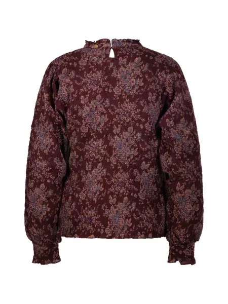 Bluză Antik Batik cu model floral cu imagine maro
