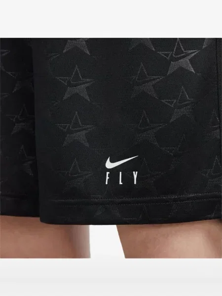 Pantaloni scurți Nike alergare cu talie înaltă în carouri albastru