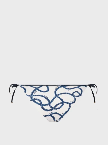 Стрінги Tommy Hilfiger з принтом на завʼязках білі