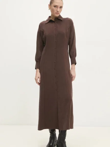 Answear Lab rochie maxi drept maro
