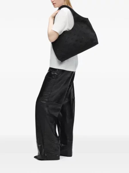 Шопинг чанта Karl Lagerfeld с принт черно