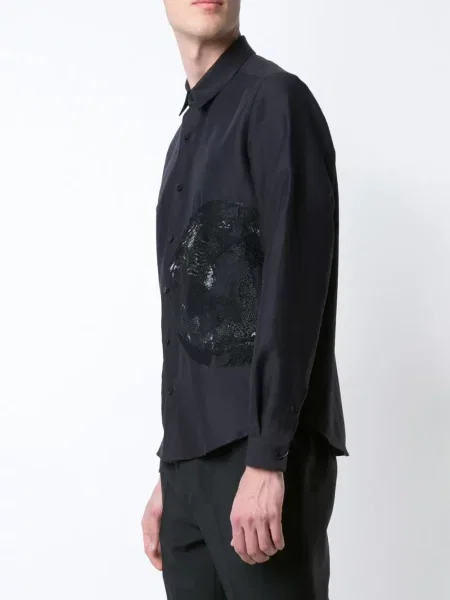 Риза Wooyoungmi с пайети черно