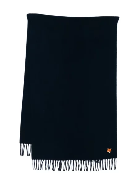 Fular Maison Kitsune cu broderie albastru