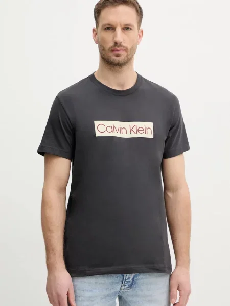 Majica Calvin Klein Jeans za muškarce s tiskom siva