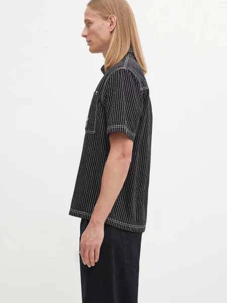 ADIDAS ORIGINALS Majica WABASH LOOSE crna bijela