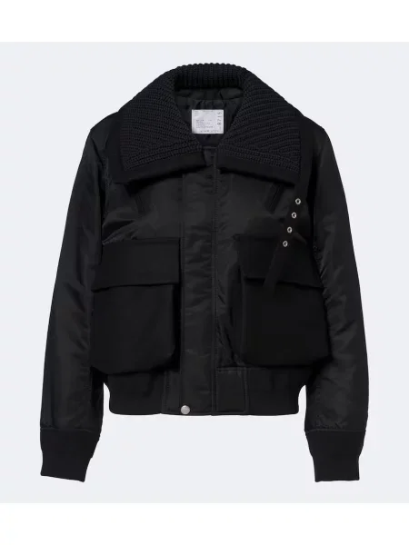 Geacă Sacai de lână negru